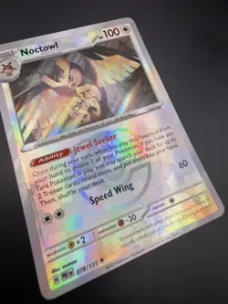 Noctowl 078/131 - Master Ball Reverse - Prismatic Evolutions Pokemon Card NM - Image 3