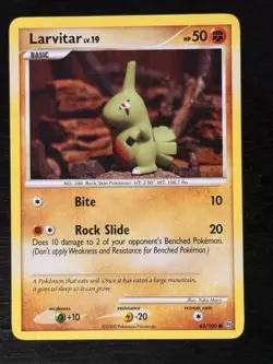 Larvitar 63/100 Stormfront Regular Common Pokemon Card LP - Image 1