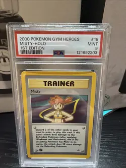 Pokemon TCG Misty Trainer Card Gym Heroes 18/132 Holo Rare - Image 1