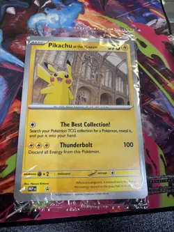 Pokemon TCG Pikachu At The Museum Oversized Promo Card Sealed - Image 1