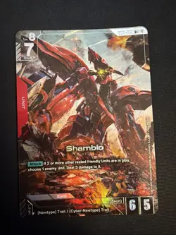 Gundam Card Game Newtype Rising Shamblo GD01-047 R+ Holo Foil - Image 1