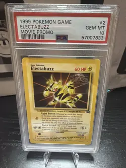 Pokemon TCG Electabuzz Movie Promo 02/53 Black Star Promo 1999 Card - Image 1