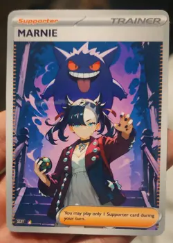 Marnie - Waifu - Goddess - Anime - TCG - DIY - Full Art - Glossy - Trainer Card - Image 1