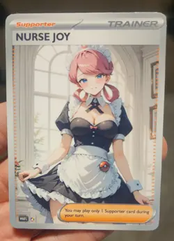 Nurse Joy - Anime - Waifu - Goddess - DIY - Full Art - Glossy - Trainer Card - Image 1