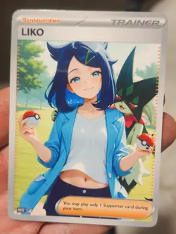 Liko - Waifu - Goddess - Anime - TCG - DIY - Full Art - Glossy - Trainer Card - Image 1