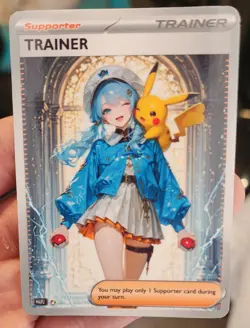 Trainer - Waifu - Goddess - Anime - DIY - Full Art - Glossy - Trainer Card - Image 1