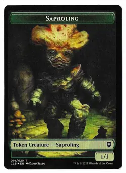 MTG Saproling Treasure FOIL Battle for Baldur's Gate (CLB) Double Sided Token 14 - Image 1
