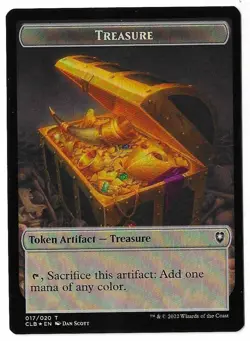 MTG Saproling Treasure FOIL Battle for Baldur's Gate (CLB) Double Sided Token 14 - Image 2