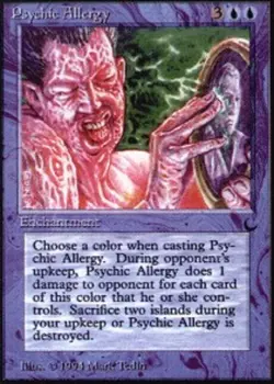 1x Psychic Allergy Light Play, English The Dark MTG Magic - Image 1