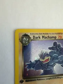 Pokemon Dark Machamp 1st Edition Holo Rare 10/82 Team Rocket 70 HP - Image 5