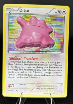 Pokemon TCG Holo Ditto 108/149 (Boundaries Crossed) NM+ - Image 1