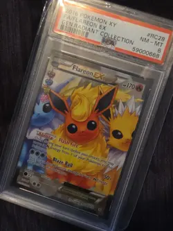 2016 Pokemon XY Generations 20th Flareon EX Radiant Collection RC28/RC32 PSA 8 - Image 3