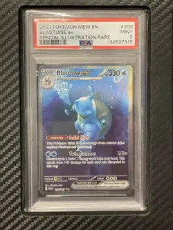 2023 PSA 9 Blastoise ex #200 Special Illustration Rare Pokemon TCG SV Mew 151 En - Image 1
