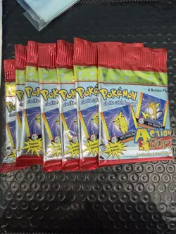 1999 Pokemon Action Flipz (7) SEALED PACKS Premier Edition Lenticular Action - Image 1