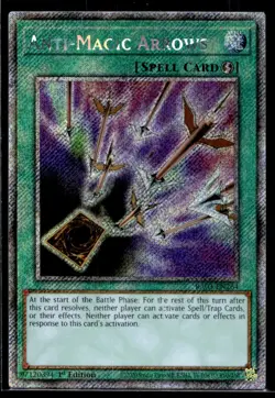 Anti-Magic Arrows (Platinum Secret Rare) Quarter Century Bonanza RA03-EN264 LP Y - Image 1
