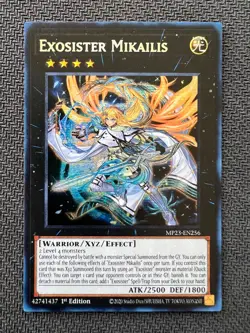 Yugioh Exosister Mikailis 1st Edition Prismatic Secret Rare MP23-EN256 NM - Image 1