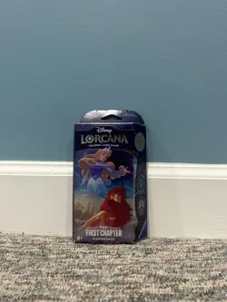 Disney Lorcana The First Chapter Starter Deck Sapphire & Steel Sealed w/ Booster - Image 1