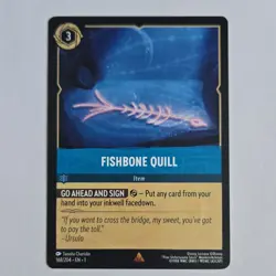 Disney Lorcana Fishbone Quill Item Card 168/204 The First Chapter - Image 1