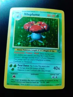 Pokemon TCG Vileplume Holo Rare Jungle 15/64 Unlimited Card 1999 NM - Image 1