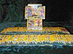 Pokemon Sword Shield Rebel Clash 100 Sealed 3 Card Packs with open Box 300 Cards - Image 1