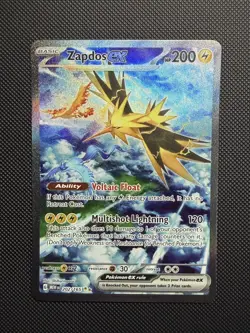 Pokemon TCG Zapdos EX Card 202/165 Scarlet Violet-151 - Image 1
