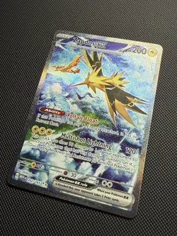 Pokemon TCG Zapdos EX Card 202/165 Scarlet Violet-151 - Image 2