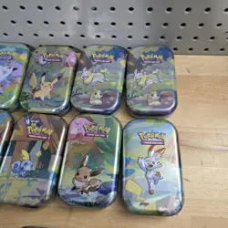 Lot Of 26 EMPTY Pokemon TCG Mini Display Tins Only -No Cards Or Coins 2019 2020 - Image 4