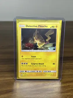 Pikachu - Detective Pikachu 10/18 - Rare Holo Pokemon Card - Image 1