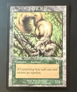 Squirrel Token (Odyssey) - MTG Magic Player Rewards 2002 Rare LP - Image 1