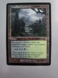 MTG Woodland Cemetery Dominaria Remastered 401 Retro Rare - Image 1