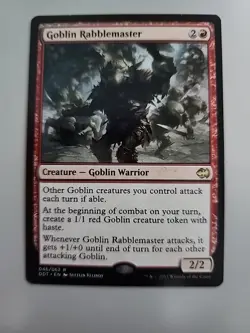 MTG Goblin Rabblemaster Duel Decks: Merfolk vs. Goblins 46/63 Regular Rare - Image 1