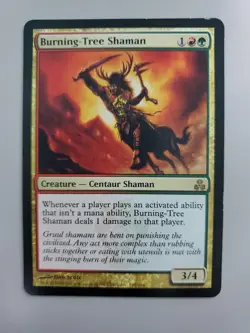 MTG Burning-Tree Shaman Guildpact Regular Rare LP - Image 1