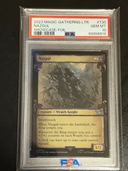 MTG Magic LOTR Nazgul #730 Showcase Foil PSA 10 Gem Mint - Image 1