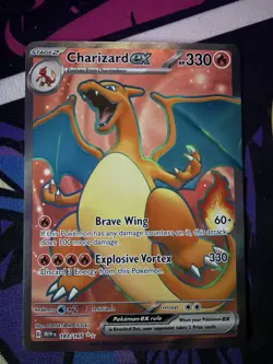 Pokemon Card Charizard ex 183/165 Ultra Rare Full Art Scarlet 151 Near Mint - Image 1