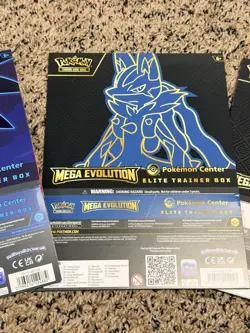 Pokemon TCG Pokemon Center Mega Evolution Phantasmal Flames ETB Covers - Image 3