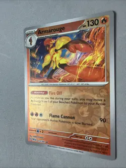 Pokemon TCG * SV Paldean Fates * 15/91 Armarouge REVERSE HOLO Rare * FRESH PK - Image 2