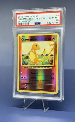 PSA 10 💎 2016 Pokemon XY Evolutions CHARMANDER Reverse Foil # 9 - Image 2