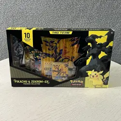 Pokemon Pikachu & Zekrom GX Tag Team Premium Collection Box New Sealed 820650809910 - Image 1