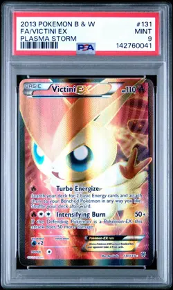 2013 Pokemon BW Plasma Storm Victini EX Full Art #131 PSA 9 MINT - NEW CERT - Image 1