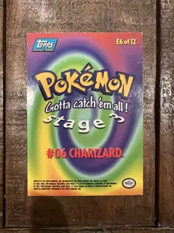 1999 Topps Pokemon Movie Evolution: Charizard #06 E6/12 Non Holo LP - Image 2