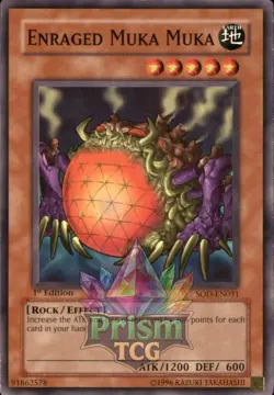 1st Ed Enraged Muka Muka SOD-EN031 Yugioh - Image 1