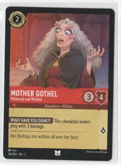 Disney Lorcana Floodborn Mother Gothel 116/204 Uncommon NON-FOIL - Image 1