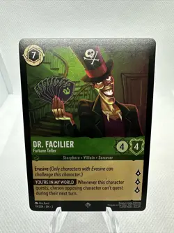 Lorcana Rise of The Floodborn Super Rare Dr. Facilier Fortune Teller 79/204 - Image 1