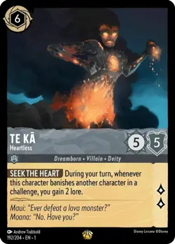 1x Te Ka - Heartless - 192/204 - Legendary NM-Mint Disney Lorcana: The First Cha - Image 1