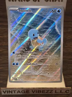 Pokemon Card Squirtle Full Art Scarlet & Violet 151 Holo - Image 1