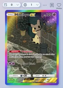 Pokemon TCG Pocket - Mimikyu Ex - Rainbow 2⭐Card - English - Fast Delivery - Image 1