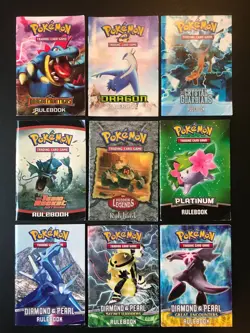 9 Pokemon Trading Card Game TCG Rulebook Manual EX Diamond & Pearl Platinum - Image 1