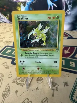 Pokemon Scyther 17/130 Base Set 2 Holo Rare - Image 1