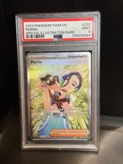 2024 POKEMON TWM EN PERRIN SPECIAL ILLUSTRATION RARE SIR #220/167 PSA 9 MINT - Image 1