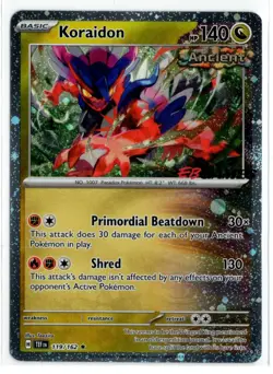 Pokemon Temporal Forces Cosmo Holo EBGAMES Stamp 119/162 Koraidon - Image 1